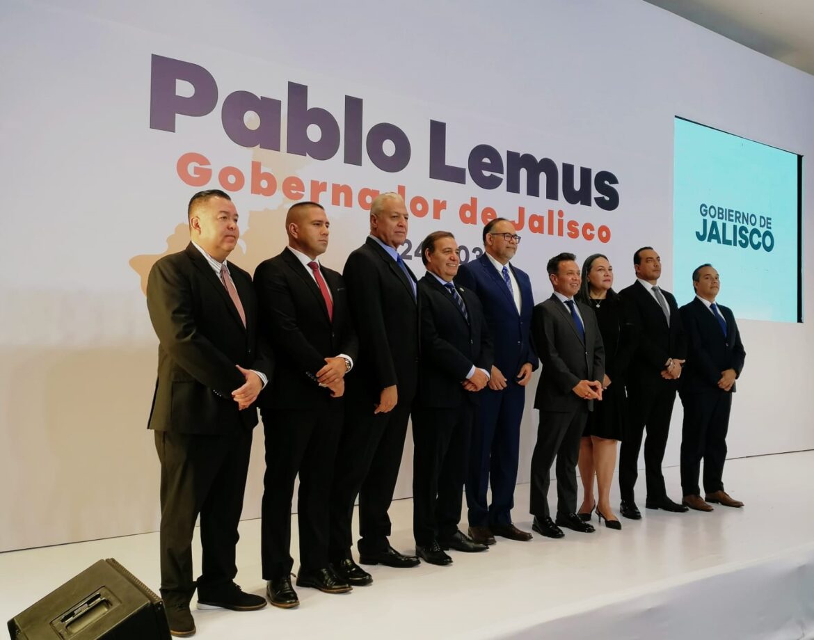 Pablo Lemus y su gabinete de seguridad